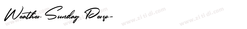 Weather Sunday Perso字体转换
